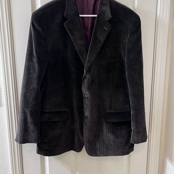 Coconut Grove Brown Corduroy Dress Coat Sport Coat Blazer Cotton Men's Size 46R - Picture 5 of 13